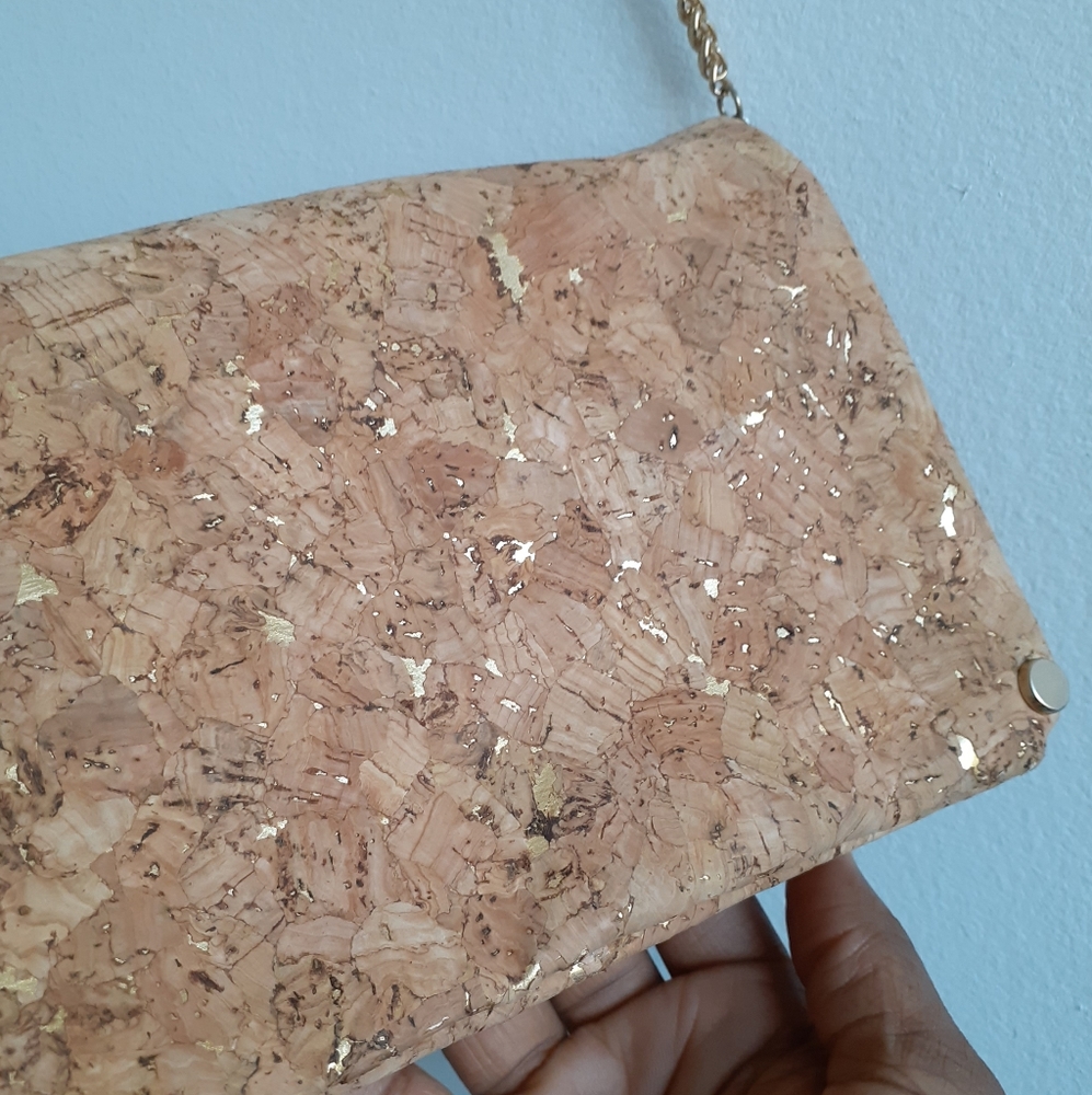 Gold Speckled Cork Mini Handbag - Picture 12 of 13